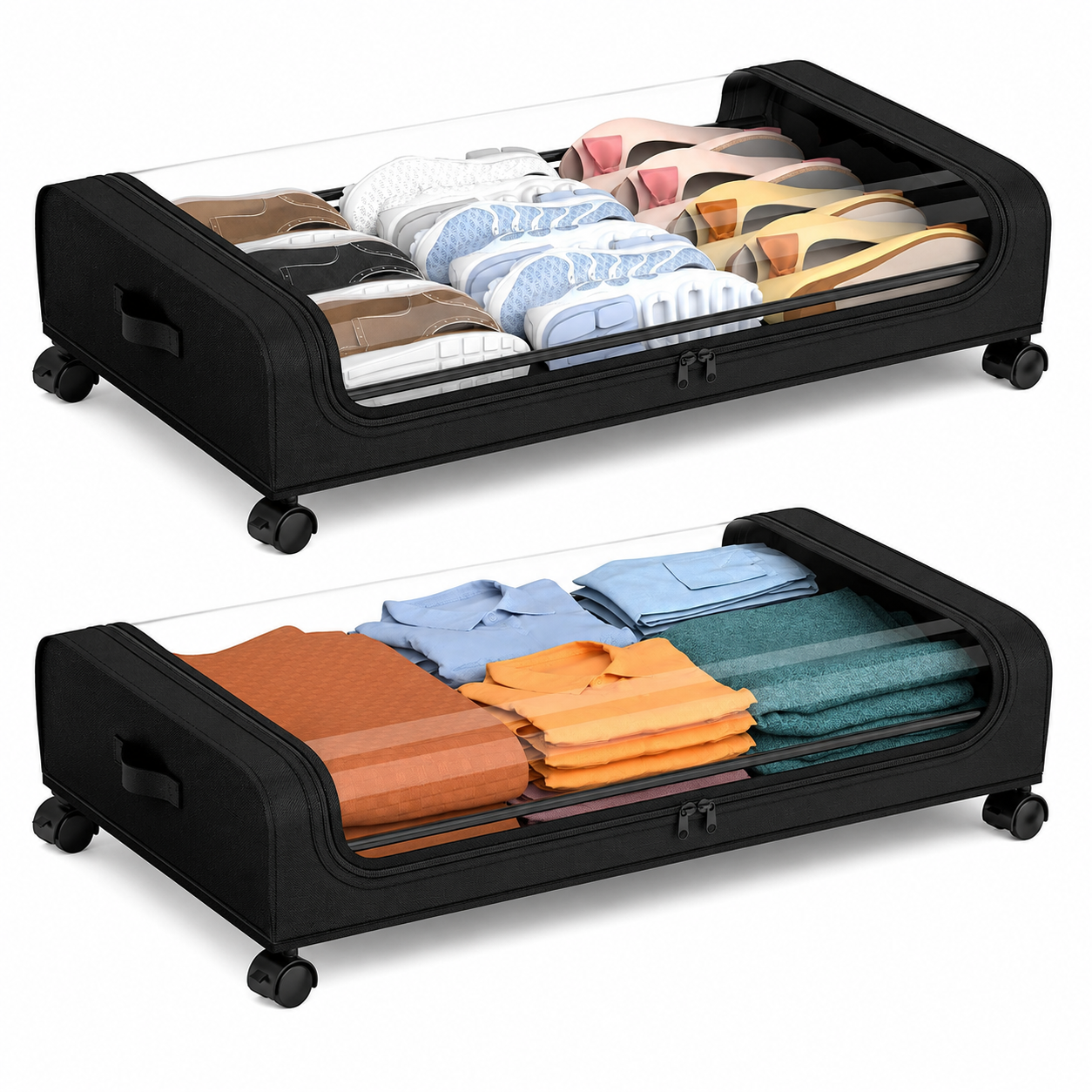 Underbed Cloth Storage Box With Wheel